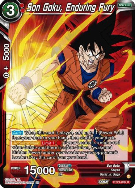 Son Goku, Enduring Fury - BT21-009 R - Z04 Wild Resurgence