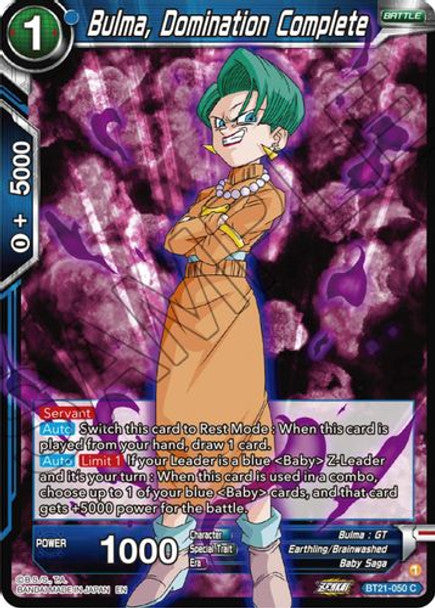 Bulma Domination Complete - BT21-050 C - Z04 Wild Resurgence