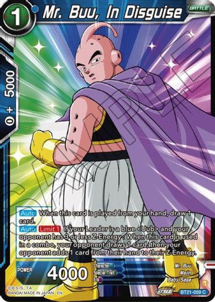 Mr. Buu, In Disguise - BT21-059 C - Z04 Wild Resurgence