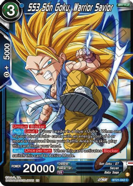 SS3 Son Goku, Warrior Savior - BT21-042 C - Z04 Wild Resurgence