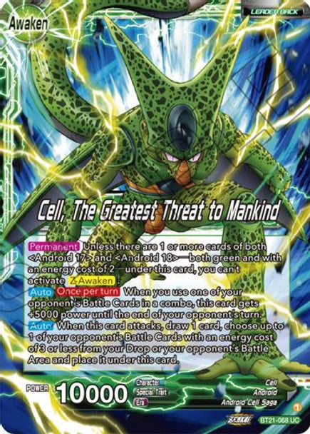 Cell, The Greatest Threat to Mankind - BT21-068 UC - Z04 Wild Resurgence