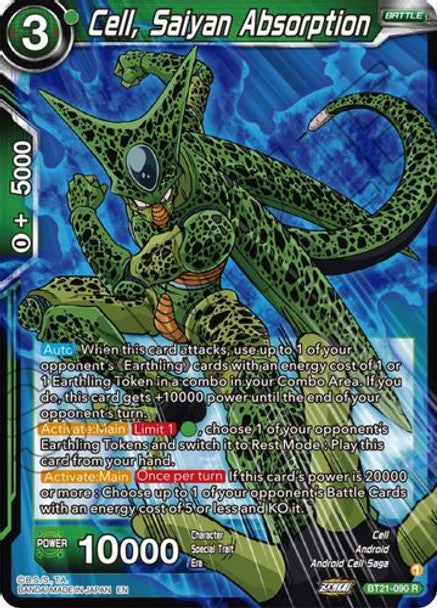 Cell, Saiyan Absorption - BT21-090 R - Z04 Wild Resurgence