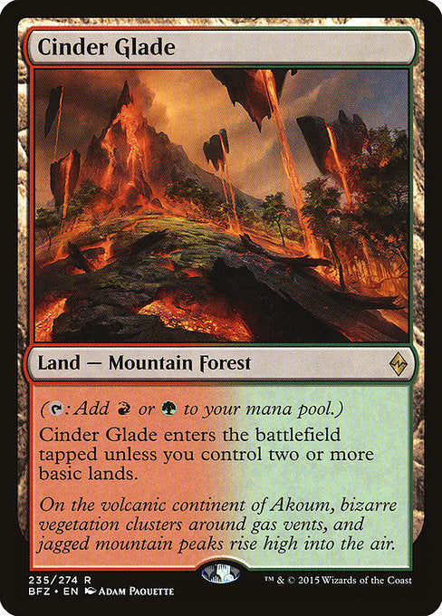 Cinder Glade - Battle for Zendikar BFZ - EX - 235 R