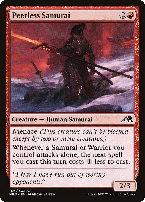 Peerless Samurai - Kamigawa: Neon Dynasty NEO - NM - 156 C