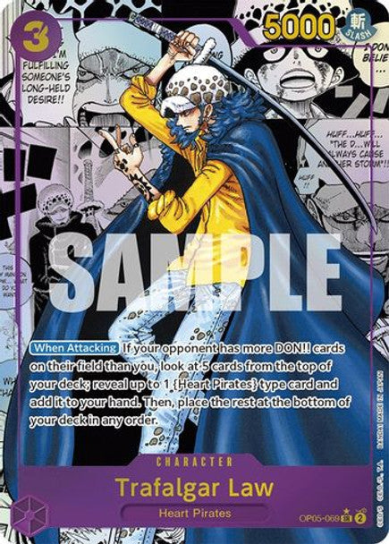 Trafalgar Law - OP05-069 SR - OP05 Awakening of the New Era - NM - One Piece Card Game (Manga Alt Art Foil)