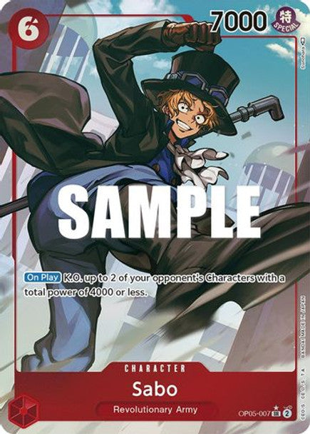 Sabo - OP05-007 SR - OP05 Awakening of the New Era - NM - One Piece Card Game (Alt Art Foil)