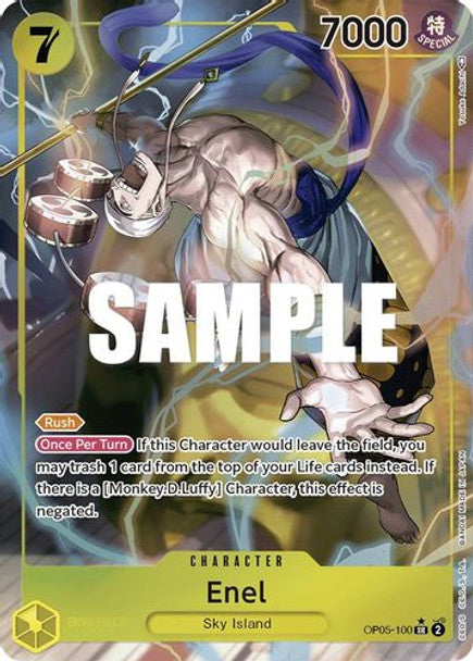 Enel - OP05-100 SR - OP05 Awakening of the New Era - NM - One Piece Card Game (Alt Art Foil)