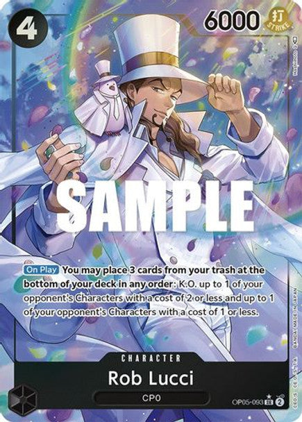 Rob Lucci - OP05-093 SR - OP05 Awakening of the New Era - NM - One Piece Card Game (Alt Art Foil)