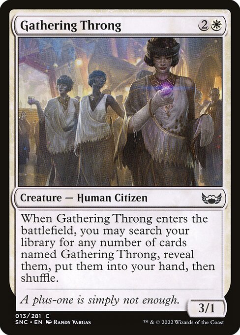 Gathering Throng - Streets Of New Capenna SNC - NM - 013 C (Foil)