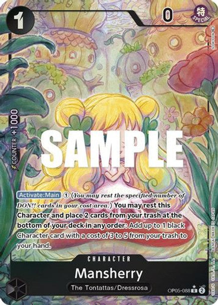 Mansherry - OP05-088 R - OP05 Awakening of the New Era - NM - One Piece Card Game (Alt Art Foil)