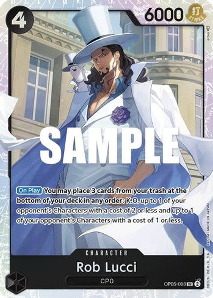 Rob Lucci - OP05-093 SR - OP05 Awakening of the New Era - NM - One Piece Card Game (Foil)