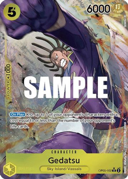 Gedatsu - OP05-102 R - OP05 Awakening of the New Era - NM - One Piece Card Game (Alt Art Foil)