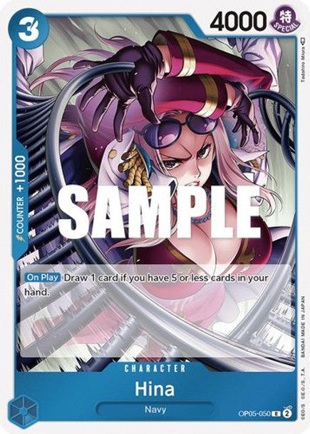 Hina - OP05-050 R - OP05 Awakening of the New Era - NM - One Piece Card Game (Foil)