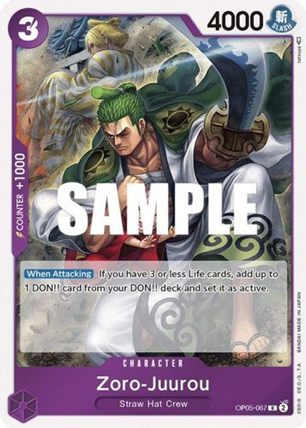 Zoro-Juurou - OP05-067 R - OP05 Awakening of the New Era - NM - One Piece Card Game (Foil)