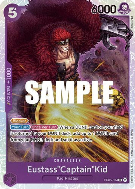 Eustass"Captain"Kid - OP05-074 SR - OP05 Awakening of the New Era - NM - One Piece Card Game (Foil)