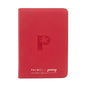 Collector's Series TOP LOADER Zip Binder (216 Capacity)(CLEAR) - RED - Palms Off Gaming