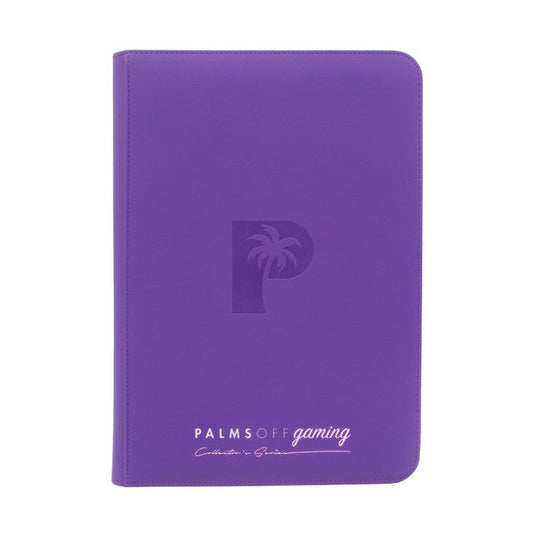 Collector's Series TOP LOADER Zip Binder (216 Capacity)(CLEAR) - PURPLE - Palms Off Gaming