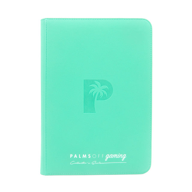 Collector's Series TOP LOADER Zip Binder (216 Capacity)(CLEAR) - TURQUOISE - Palms Off Gaming