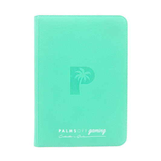 Collector's Series TOP LOADER Zip Binder (216 Capacity)(CLEAR) - TURQUOISE - Palms Off Gaming