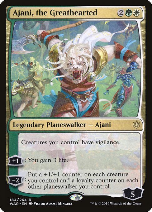 Ajani, the Greathearted - War of the Spark WAR - NM - 184 R