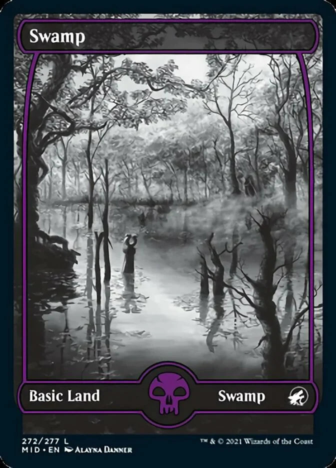 Swamp - Innistrad: Midnight Hunt MID - NM - 272 L (Full Art)