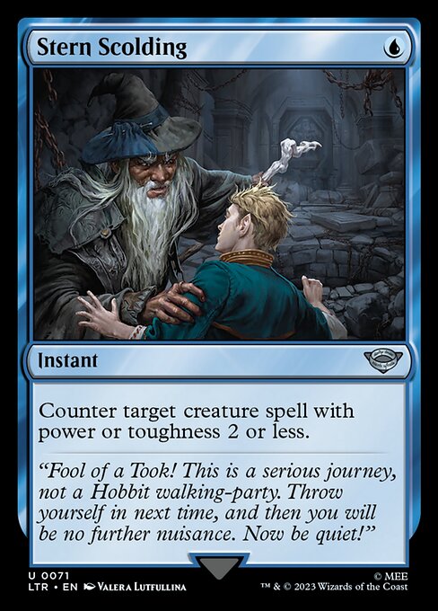 Stern Scolding - The Lord of the Rings: Tales of Middle-earth LTR - NM - 0071 U (Foil)