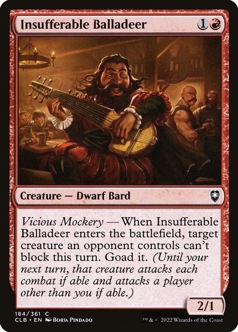 Insufferable Balladeer - Battle for Baldur's Gate CLB - NM - 184 C