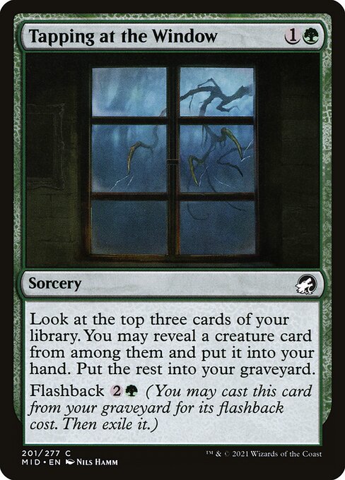 Tapping at the Window - Innistrad: Midnight Hunt MID - NM - 201 C