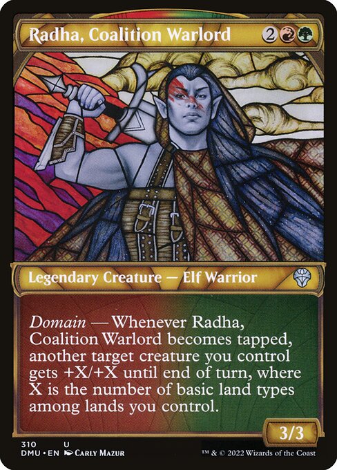 Radha, Coalition Warlord - Dominaria United DMU - NM - 310 U (Showcase)