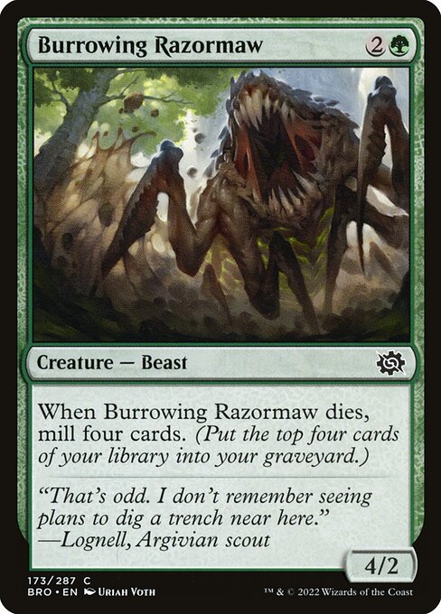 Burrowing Razormaw - The Brothers' War BRO - NM - 173 C