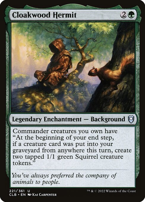 Cloakwood Hermit - Battle for Baldur's Gate CLB - NM - 221 U