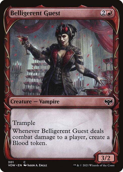 Belligerent Guest - Innistrad: Crimson Vow VOW - NM - 301 C (Showcase)