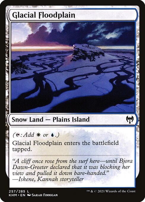 Glacial Floodplain - Kaldheim Commander CMR - NM - 257 L