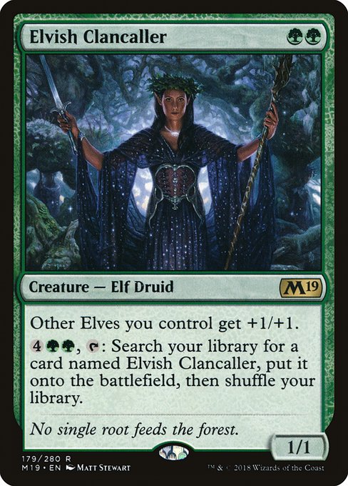 Elvish Clancaller - M19/Core Set 2019 - NM - 179 R