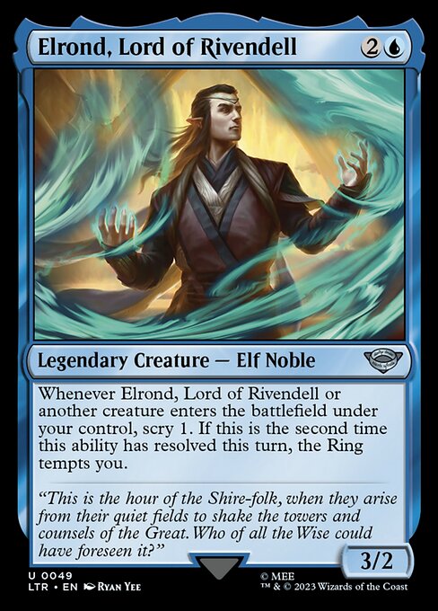 Elrond, Lord of Rivendell - The Lord of the Rings: Tales of Middle-earth LTR - NM - 0049 U