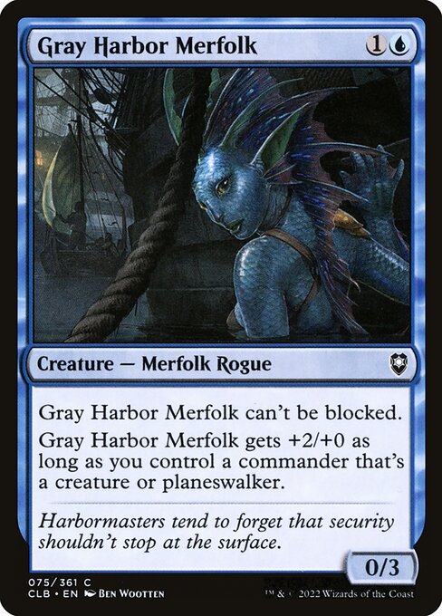 Gray Harbor Merfolk - Battle for Baldur's Gate CLB - NM - 075 C