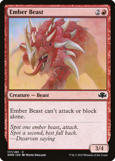 Ember Beast - Dominaria Remastered DMR - NM - 117 C