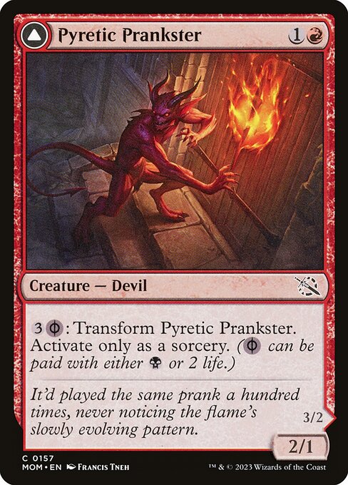 Pyretic Prankster // Glistening Goremonger - March of the Machine MOM - NM - 0157 C