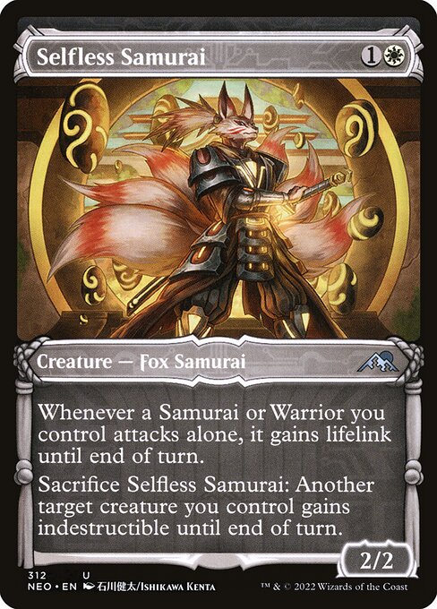 Selfless Samurai - Kamigawa: Neon Dynasty NEO - NM - 312 U (Showcase)