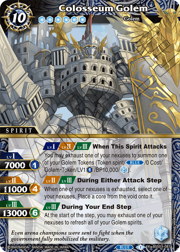 Colosseum Golem - X BSS03-087 - Aquatic Invaders