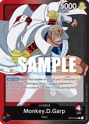 Monkey.D.Garp - OP02-002 L - OP02 Paramount War - One Piece Card Game