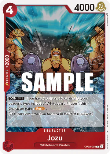 Jozu - OP02-008 R - OP02 Paramount War - One Piece Card Game (Foil)