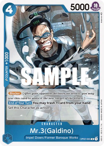 Mr.3 (Galdino) - OP02-065 R - OP02 Paramount War - One Piece Card Game (Foil)