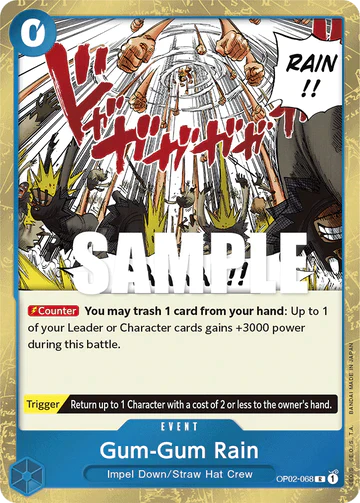 Gum-Gum Rain - OP02-068 R - OP02 Paramount War - One Piece Card Game (Foil)