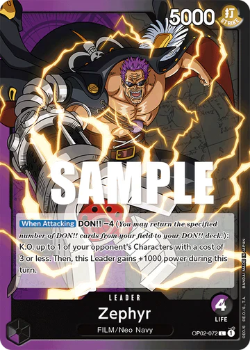 Zephyr - OP02-072 L - OP02 Paramount War - One Piece Card Game