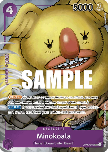 Minokoala - OP02-086 UC - OP02 Paramount War - One Piece Card Game (Box Topper)
