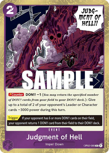 Judgement of Hell - 0P02-089 R - OP02 Paramount War - One Piece Card Game (Foil)