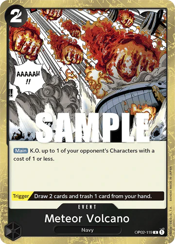 Meteor Volcano - OP02-119 R - OP02 Paramount War - One Piece Card Game (Foil)