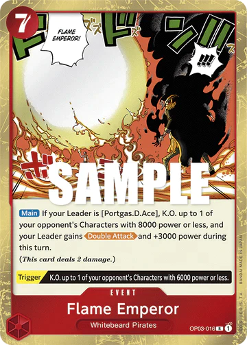 Flame Emperor - OP03-016 R - OP03 Pillars of Strength - One Piece Card Game (Foil)