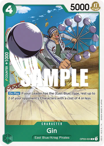 Gin - OP03-024 R - OP03 Pillars of Strength - One Piece Card Game (Foil)